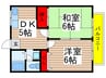 ハイム新和Ａ棟 2DKの間取り