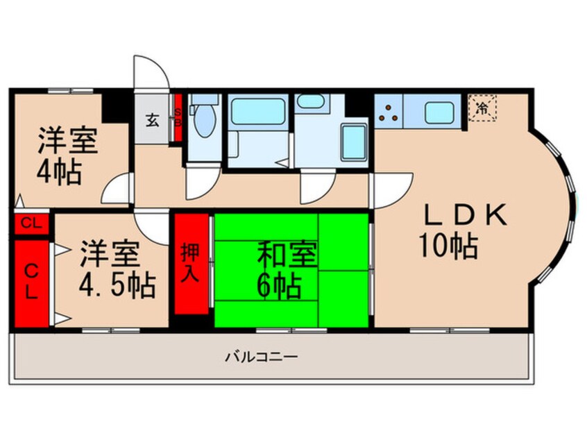 間取図 レピド－ル福田Ⅰ