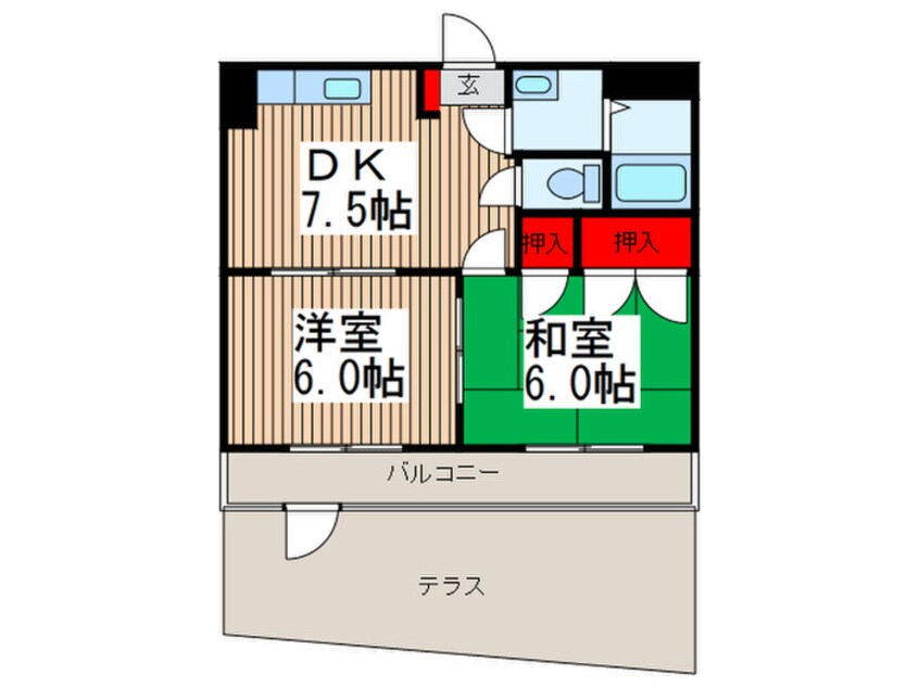 間取図 カ－サ塚越