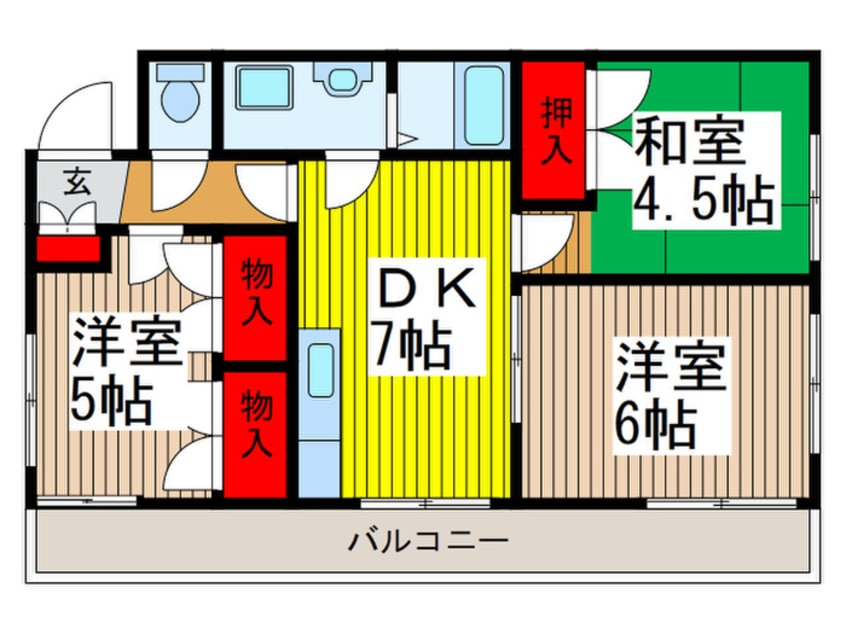 間取図 カ－サ塚越