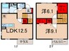 リック壱番館 2LDKの間取り