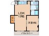 コーポウルシド 1LDKの間取り