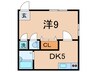 ウィング塩山 1DKの間取り