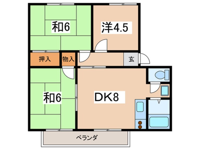 間取図 熊澤ハイツ３