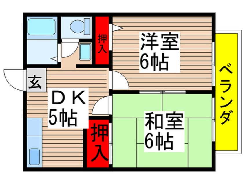 間取図 ハイム新和Ｂ棟