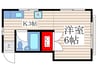 Ｋハイツ 1Kの間取り