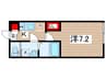 フールドキレンツ 1Kの間取り