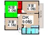 ベルフロ－レンス 3DKの間取り