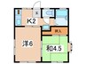 メゾンせいすい 2Kの間取り
