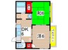 ラフォーレ・京Ｃ 2DKの間取り