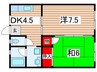 アーバンハイツＹＭ 2DKの間取り