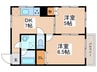 エ－デルハイム 2DKの間取り