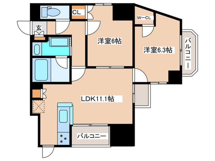 間取り図 ヴェルディーク町田（1102）