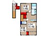 コーポ椛 2LDKの間取り