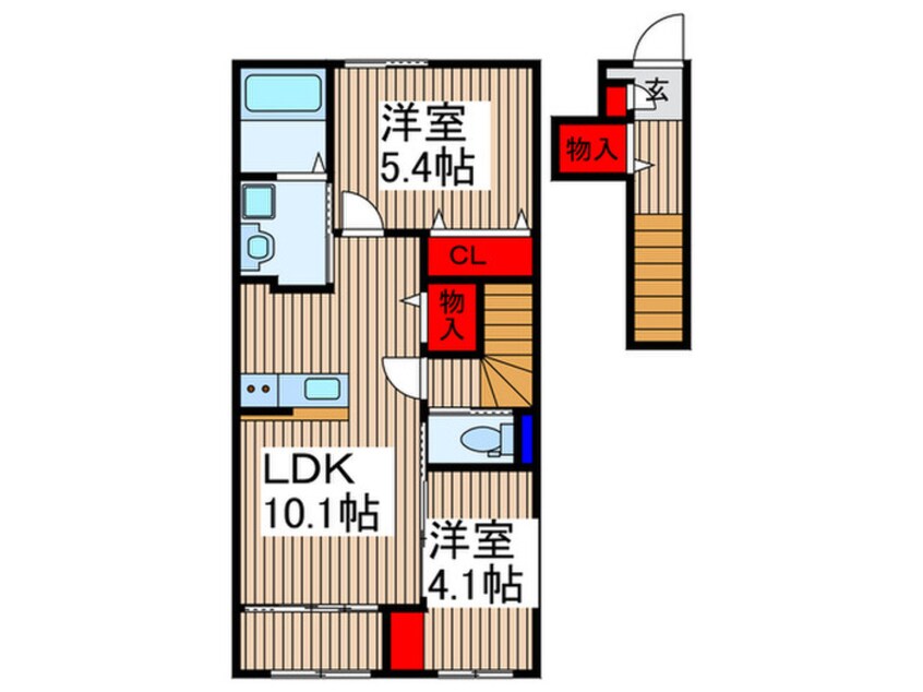 間取図 コーポ椛