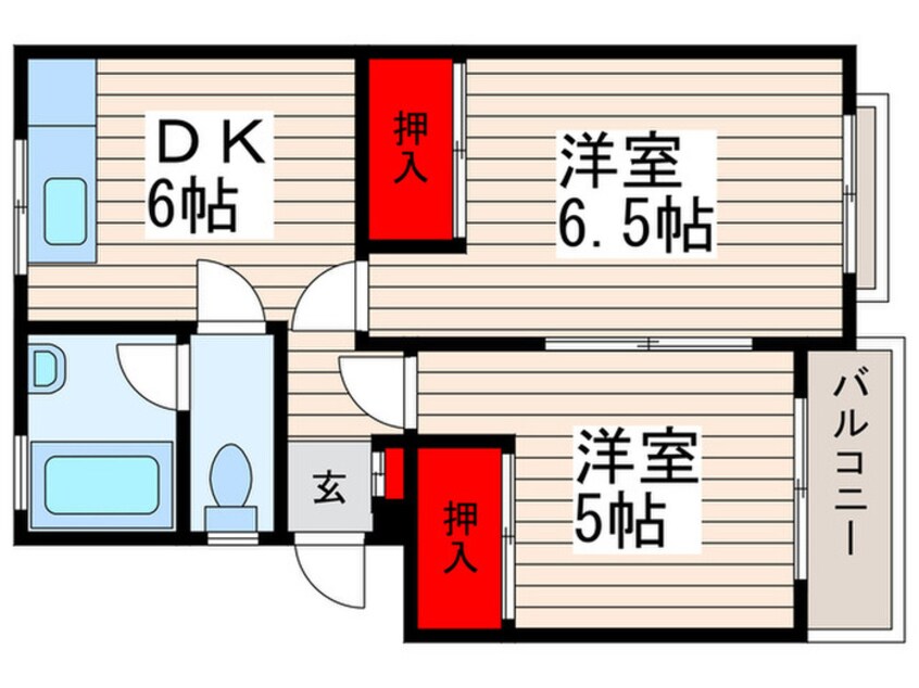 間取図 常盤コ－ポ