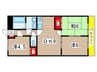 フィオーレ栗の葉 3DKの間取り