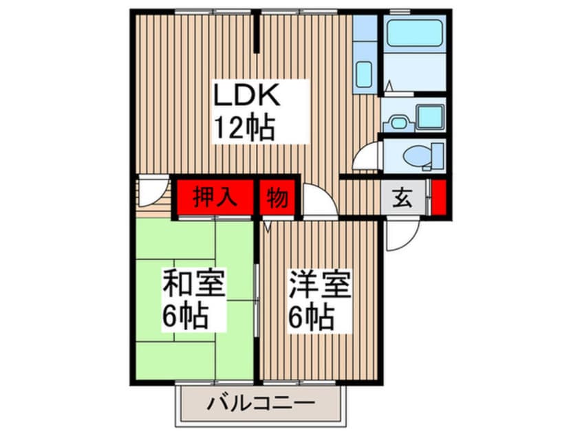 間取図 レッドダイヤモンズＡ