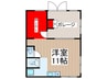 ホ－ムタウン吉川 1Rの間取り