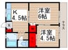 林田コーポ 2Kの間取り