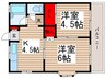 林田コーポ 2Kの間取り