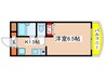 城所マンション 1Kの間取り