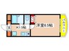城所マンション 1Kの間取り