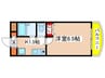 城所マンション 1Kの間取り