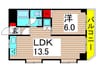 エスポワ－ル東和第２ 1LDKの間取り