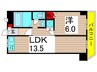 エスポワ－ル東和第２ 1LDKの間取り