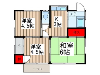 間取図 レントハウス中村２