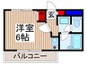 モンシャト－参番館 1Rの間取り