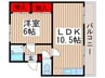 ガ－デンフィ－ル東台 1LDKの間取り