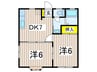 久比里パ－ルハイツ 2DKの間取り