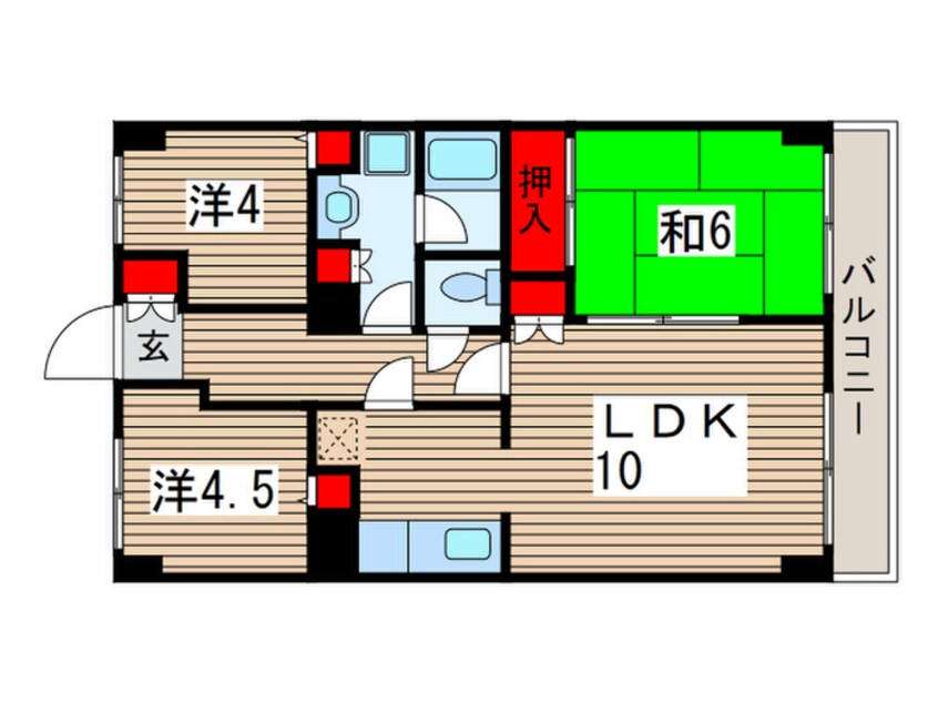 間取図 稲毛東マンション