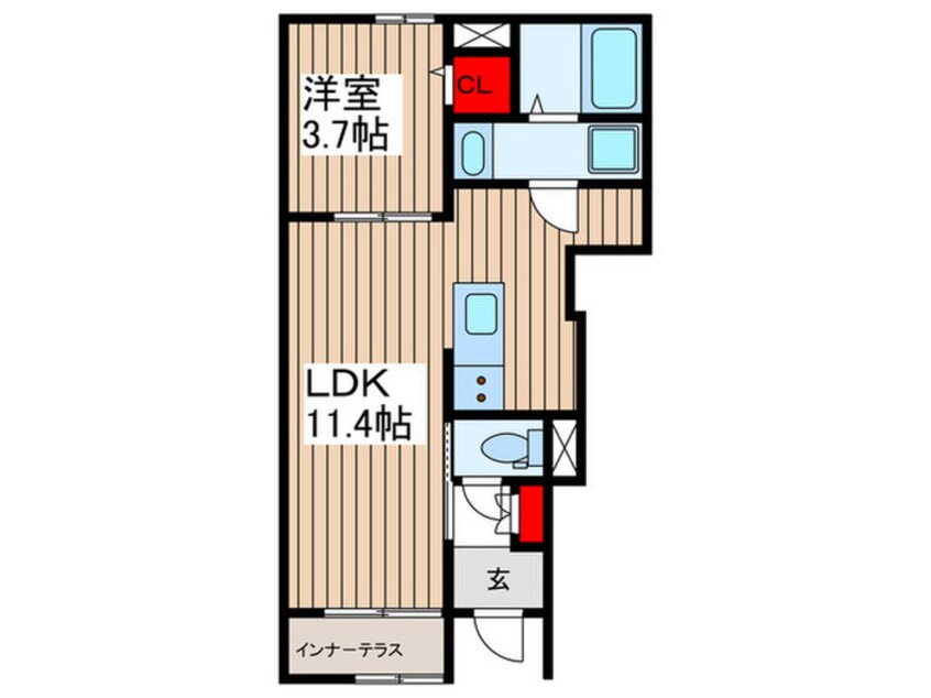 間取図 リーブルファイン草加青柳Ⅰ
