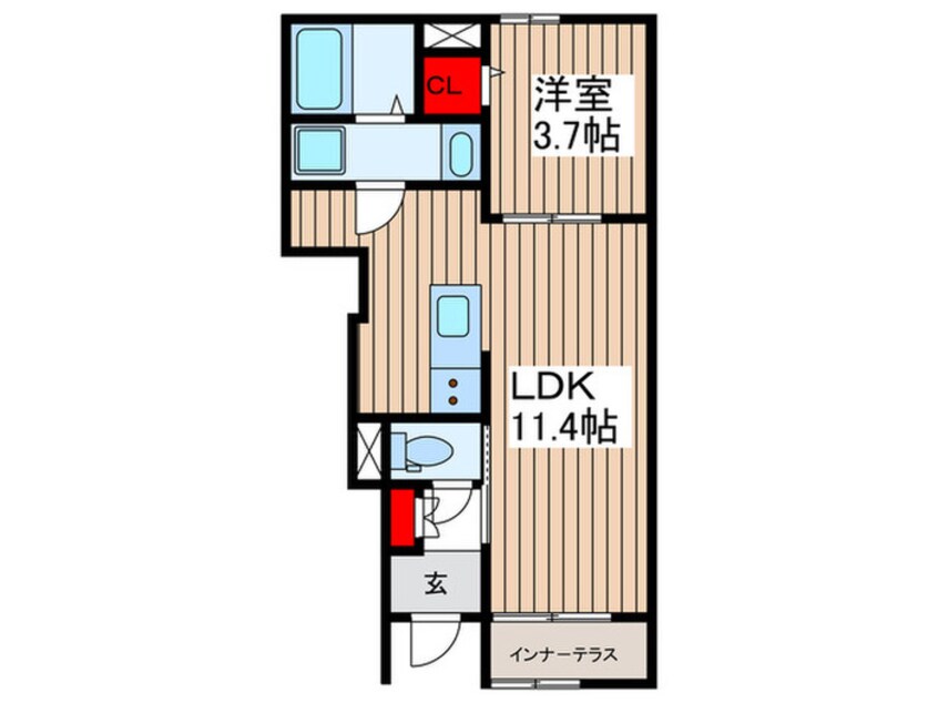 間取図 リーブルファイン草加青柳Ⅰ