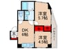 エステート岸野 2DKの間取り