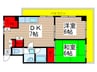 グレ－スハイム北見 2DK+Sの間取り