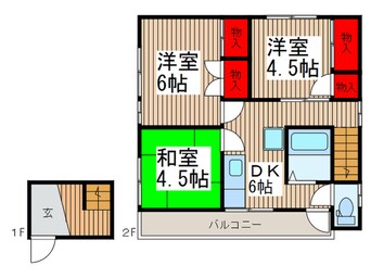 間取図 中川方貸家