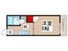 ﾚﾋﾟｭｰﾄﾏﾂﾄﾞ 1Kの間取り