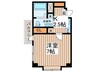 クラヴィ－ア仙川 1Kの間取り