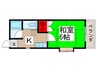 プチメゾン中島 1Kの間取り