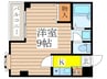 ブライトハイム 1Kの間取り