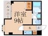 ブライトハイム 1Kの間取り
