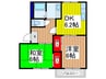 フレグランス北袋 2DKの間取り
