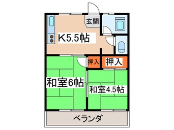 間取図 第二はなぶさコ－ポ