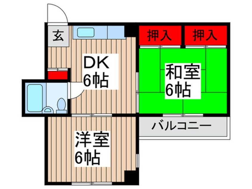 間取図 ジュネパレス新松戸第７