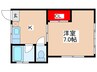 原田荘 1Kの間取り