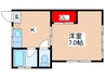 原田荘 1Kの間取り